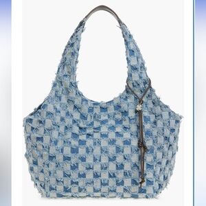 Lucky Denim Check Shoulder Bag